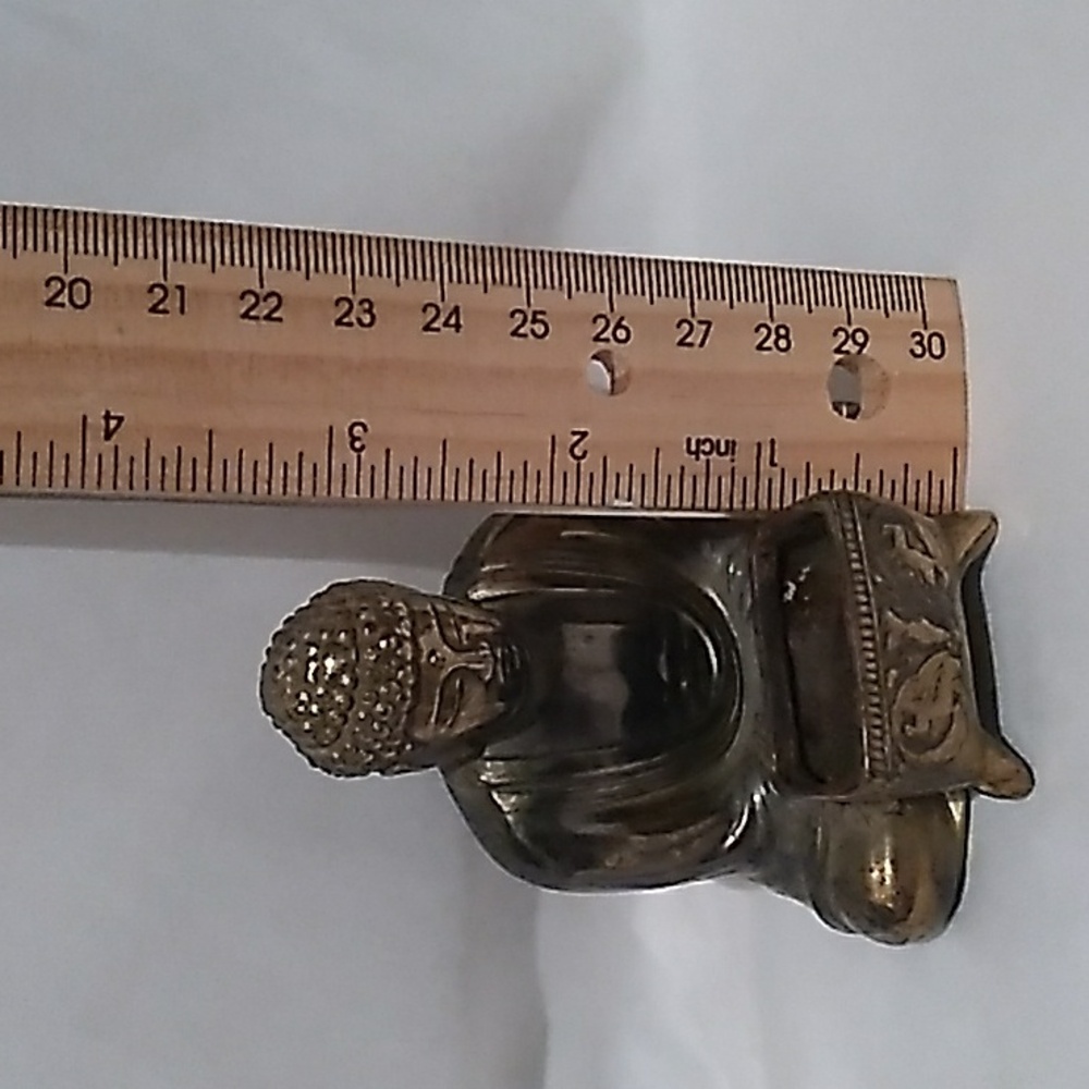 Vintage Bronze Buddha Spelter Burner Box (S1) - Picture 2 of 10